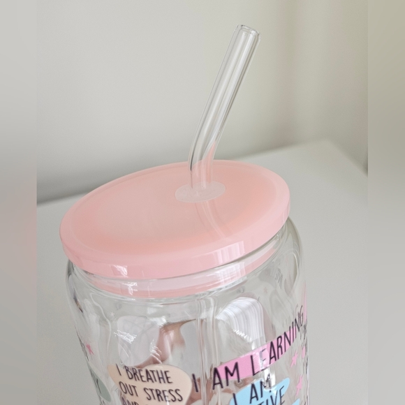 Student Daily Affirmations 16oz Clear Beer Can Glass Cup - Picture 5 of 5